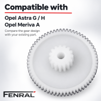 Drosselklappen-Antriebszahnrad kompatibel für Opel Astra G/H Meriva A FENRAL