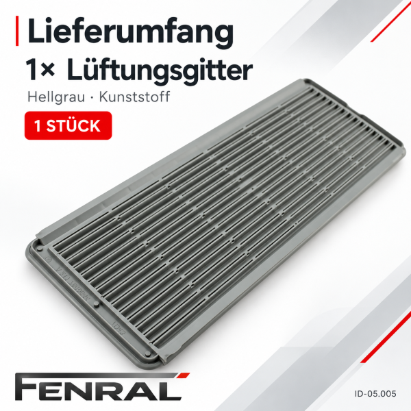 Lüftungsgitter für Schiebedach-Sonnenblende kompatibel für Mercedes-Benz W210/W211 – hellgrau – FENRAL
