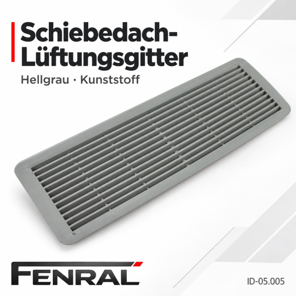 Lüftungsgitter für Schiebedach-Sonnenblende kompatibel für Mercedes-Benz W210/W211 – hellgrau – FENRAL