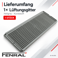 Lüftungsgitter für Schiebedach-Sonnenblende kompatibel für Mercedes-Benz W210/W211 – hellgrau – FENRAL
