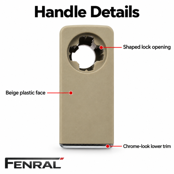 Handschuhfach-Verschlussgriff kompatibel für Mercedes-Benz W204/C204/S204 – Beige – FENRAL