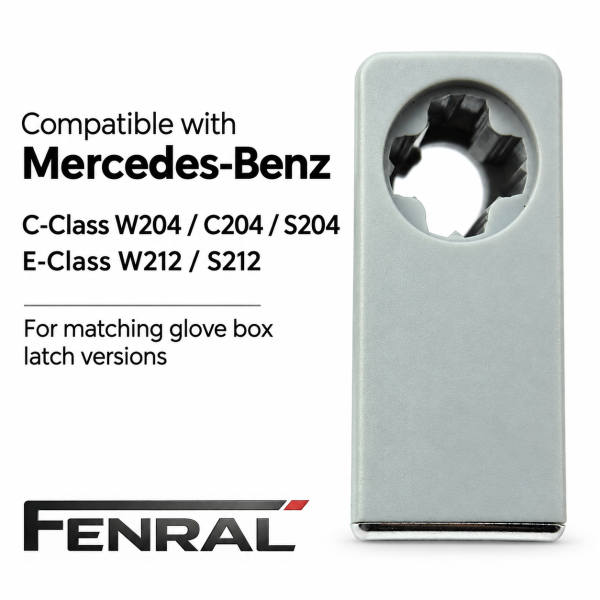 Handschuhfach-Verschlussgriff kompatibel für Mercedes-Benz W204/C204/S204 Grau FENRAL