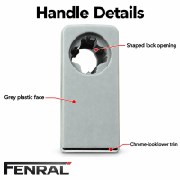Handschuhfach-Verschlussgriff kompatibel für Mercedes-Benz W204/C204/S204 Grau FENRAL