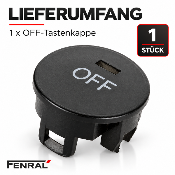 Klima-OFF-Tastenkappe kompatibel für BMW E60/E61 E63/E64 – Schwarz – FENRAL