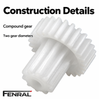 Heizungs- und Klimastellmotor-Reparaturzahnrad kompatibel für Nissan Micra III und Note FENRAL