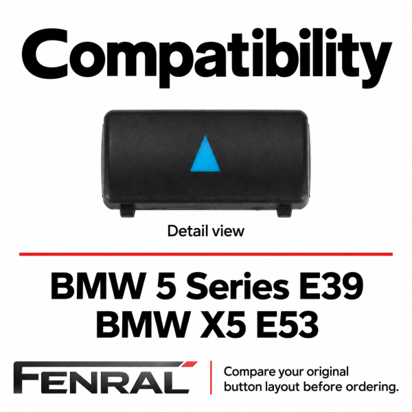 Klimabedienteil-Tastenkappen kompatibel für BMW 5er E39 und X5 E53 Reparatursatz FENRAL