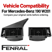 Lüftungsdüsen links und rechts kompatibel für Mercedes-Benz 190 W201 Schwarz FENRAL