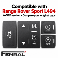 Vier Mittelkonsolen-Tastenkappen A-OFF kompatibel für Land Rover Range Rover Sport L494 – FENRAL