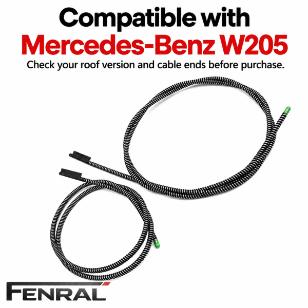 Schiebedach-Seilzüge links und rechts kompatibel für Mercedes-Benz W205 – FENRAL