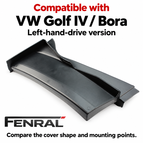 Pollenfilter-Abdeckung kompatibel für VW Golf IV und Bora Schwarz Kunststoff FENRAL