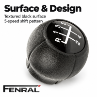 Schaltknauf 5-Gang kompatibel für Opel Corsa C/Combo Schwarz FENRAL