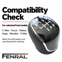 Schaltknauf kompatibel für Ford C-Max Focus Galaxy Kuga Mondeo S-Max – FENRAL